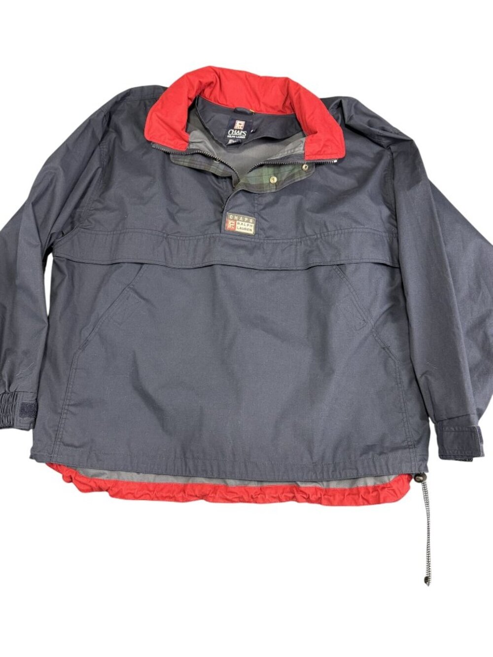 Chaps Ralph Lauren Men's Navy & Red Half Zip Pullover Jacket Size M